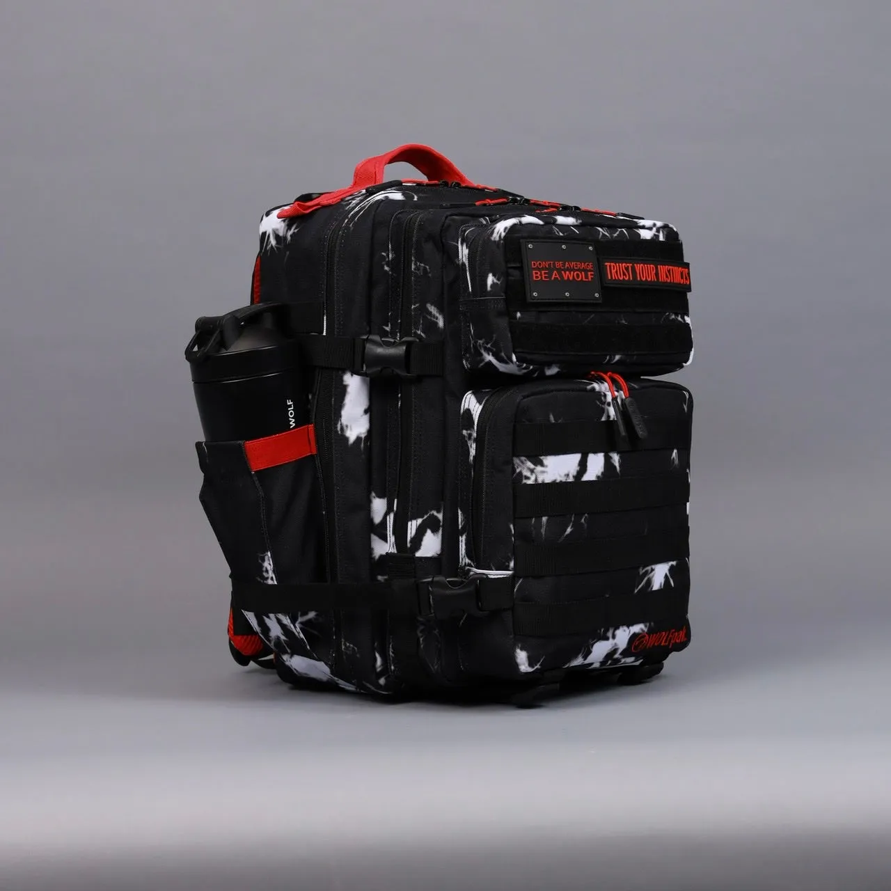 35L Backpack Black Lightning Immortal Red