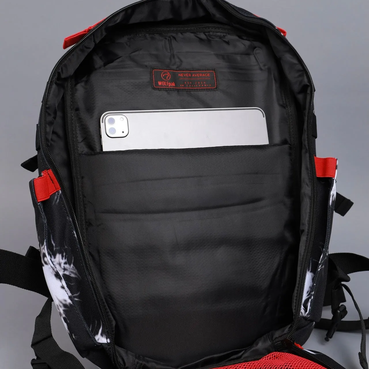 35L Backpack Black Lightning Immortal Red