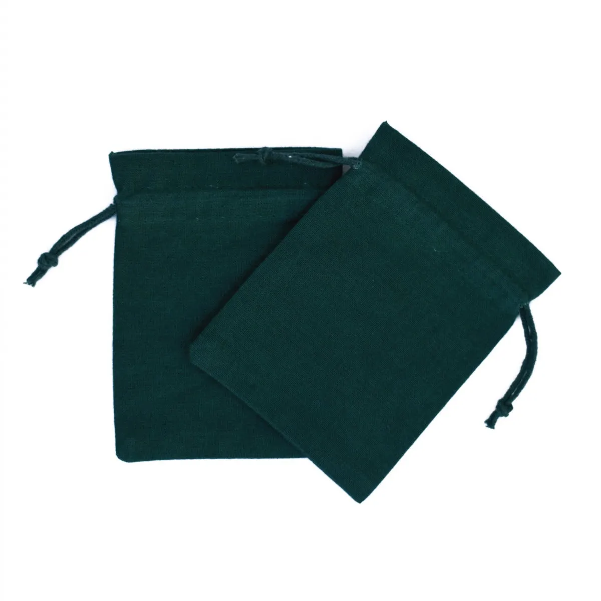 5x7" Drawstring Jewelry Green Pouches, 100 pcs Storage Bags - CraftJaipur