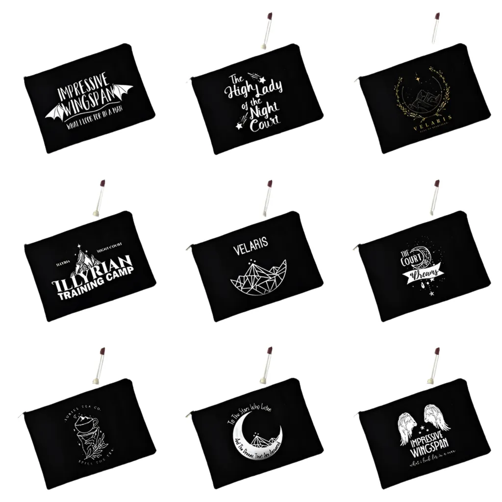 Acotar Book Lovers Canvas Cosmetic Bags