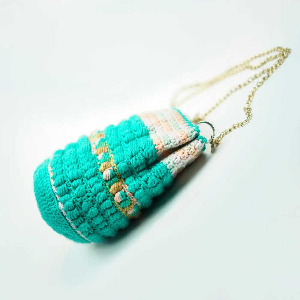 Aqua Crochet Bags