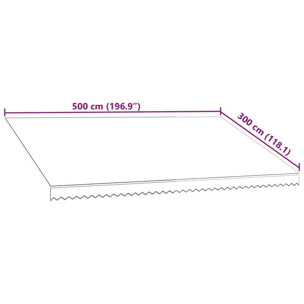 Awning Top Sunshade Canvas Orange and Brown 500x300 cm