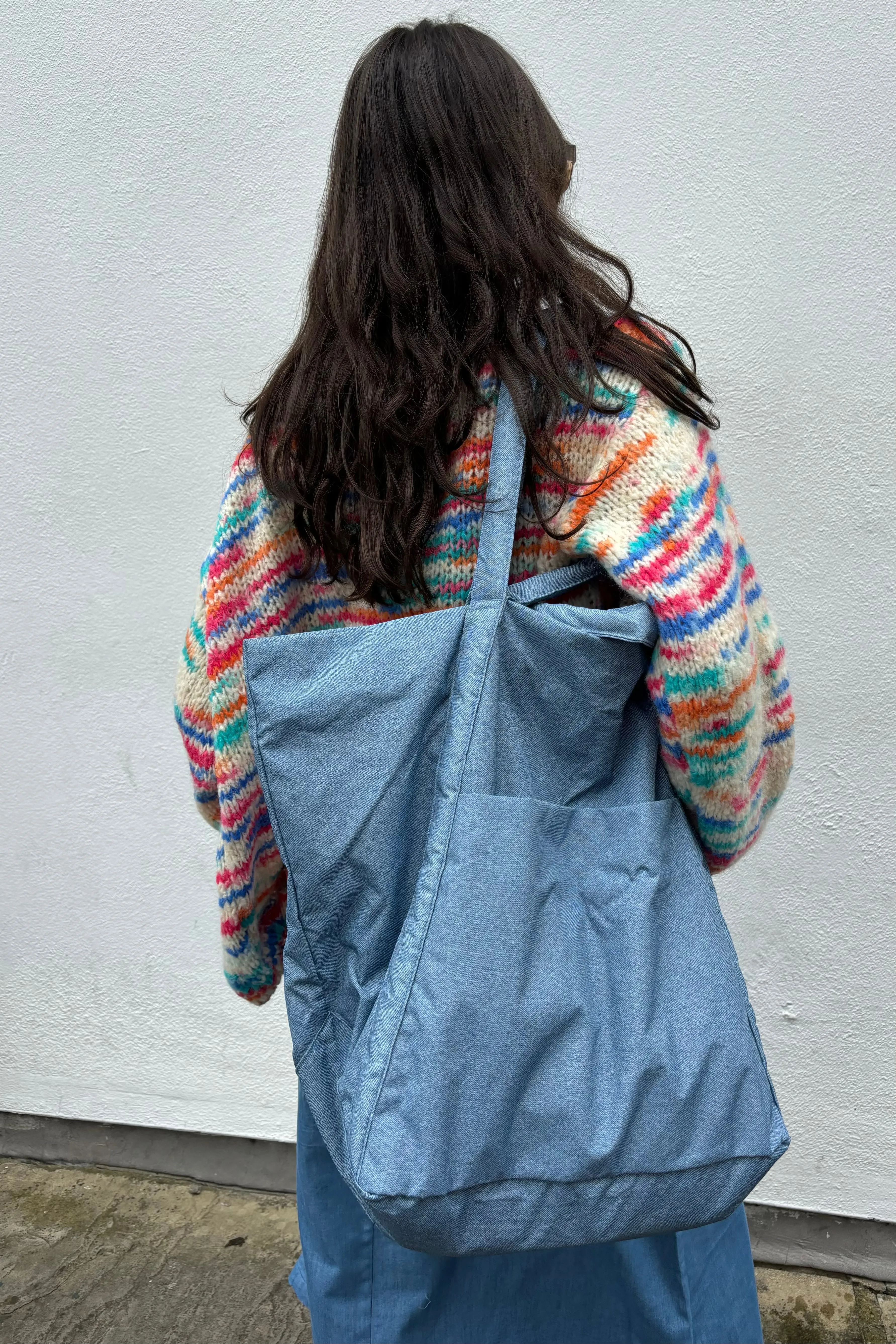 Baggu Travel Cloud Digital Denim Bag