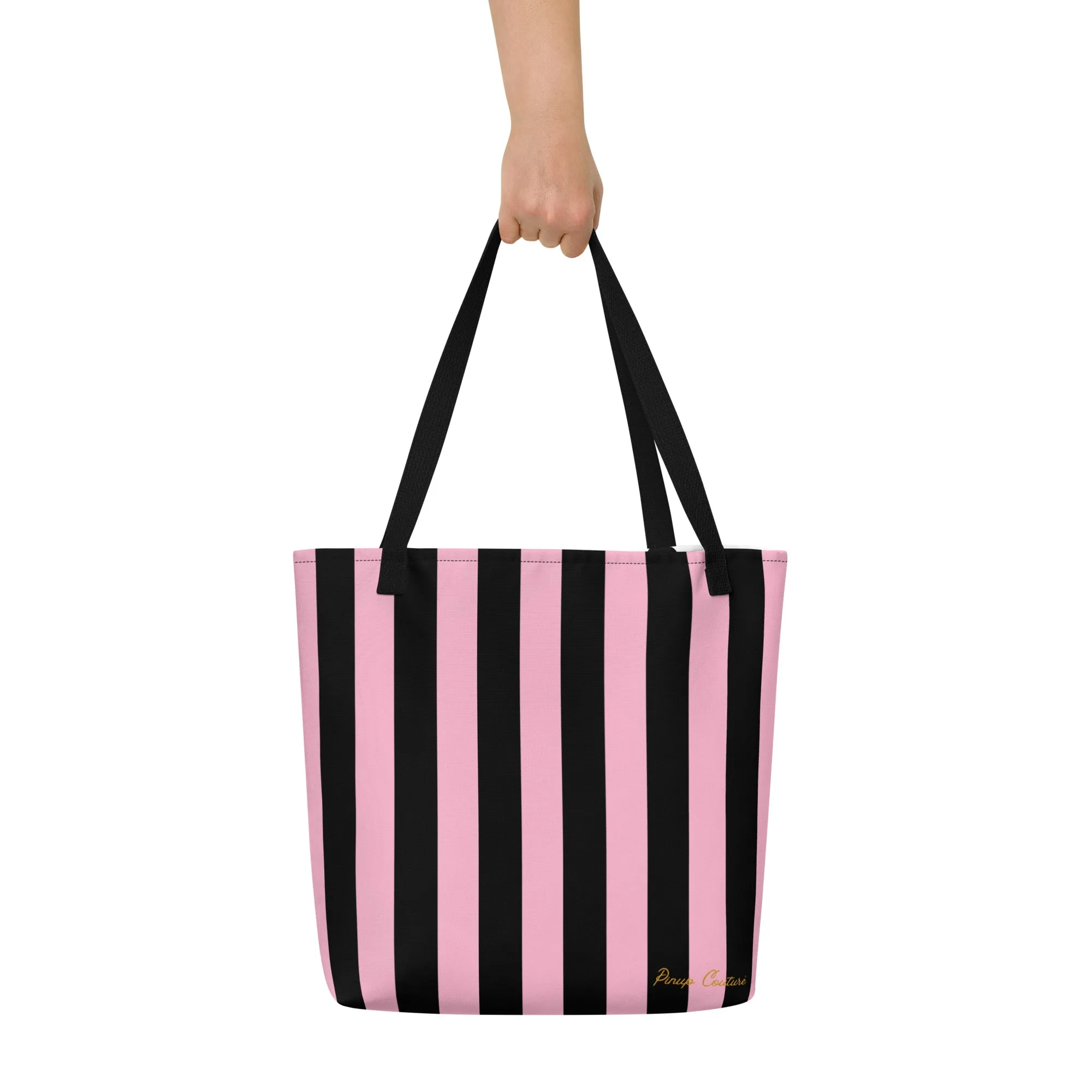 Bethany Large Shopper Tote Bag in Cotton Candy Mark Stripe | Pinup Couture Relaxed