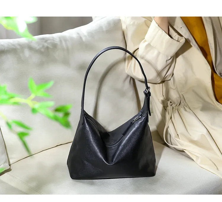 Black Leather Hobo Bag Hobo Leather Bags Women's Boho Bags