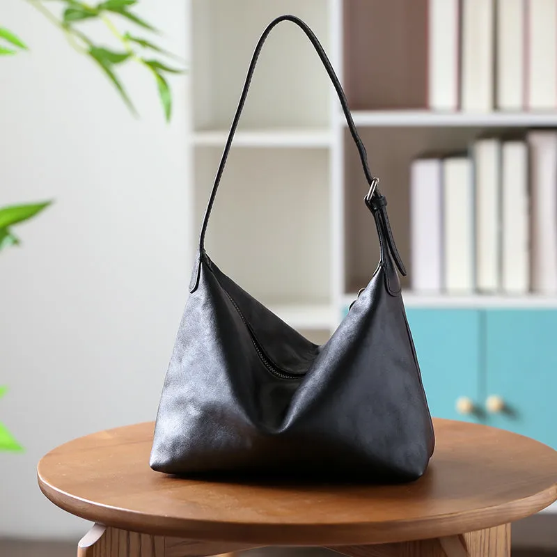 Black Leather Hobo Bag Hobo Leather Bags Women's Boho Bags