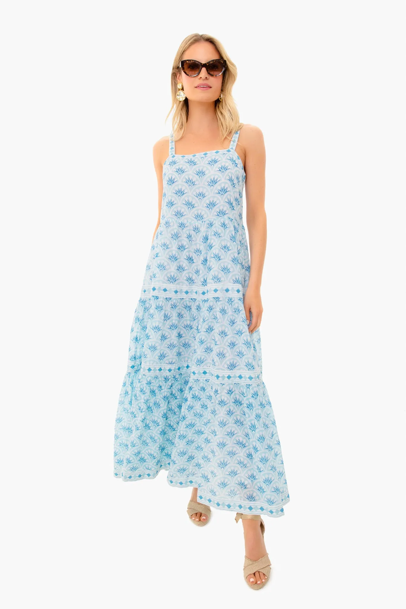 Capella Blue Strappy Maxi Dress