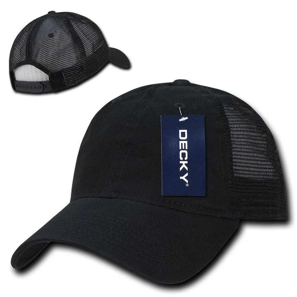 Decky Relaxed Trucker 6 Panel Pre Curved Bill Baseball Caps Hats