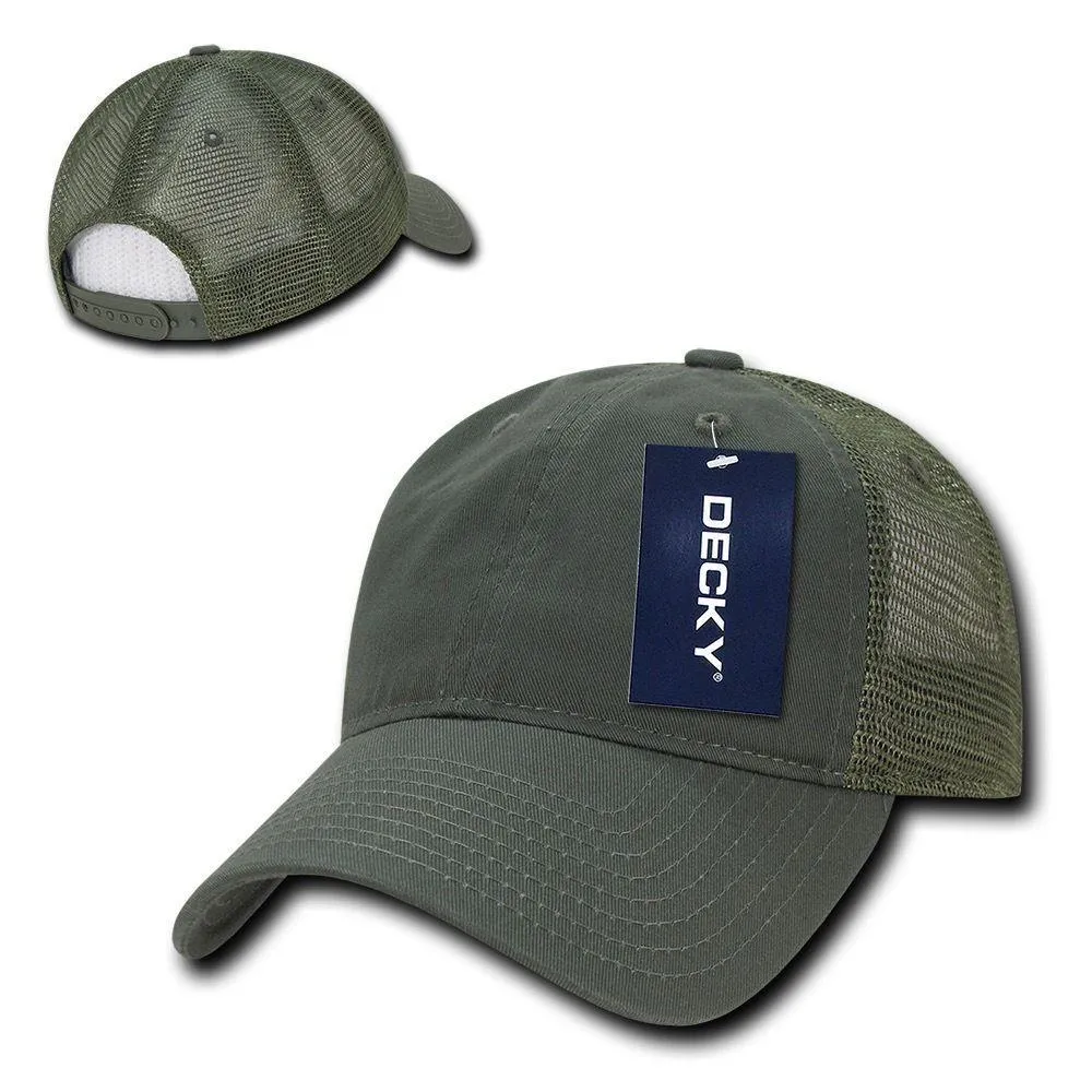 Decky Relaxed Trucker 6 Panel Pre Curved Bill Baseball Caps Hats