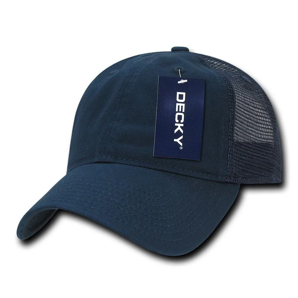 Decky Relaxed Trucker 6 Panel Pre Curved Bill Baseball Caps Hats