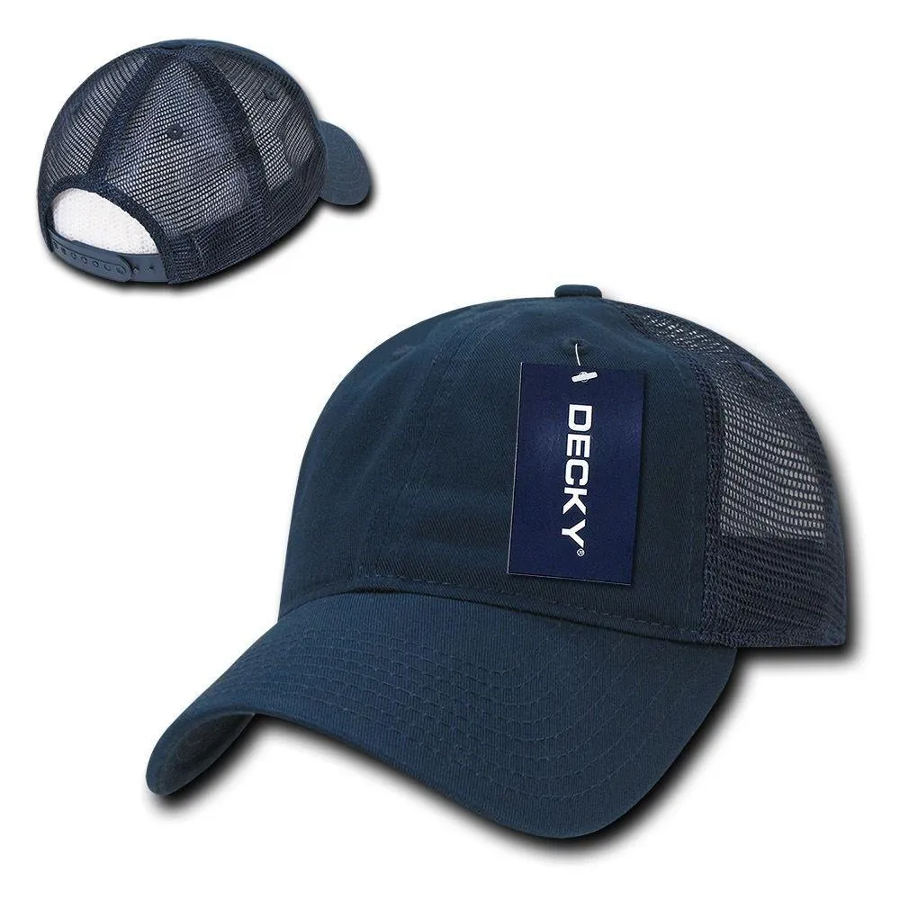 Decky Relaxed Trucker 6 Panel Pre Curved Bill Baseball Caps Hats