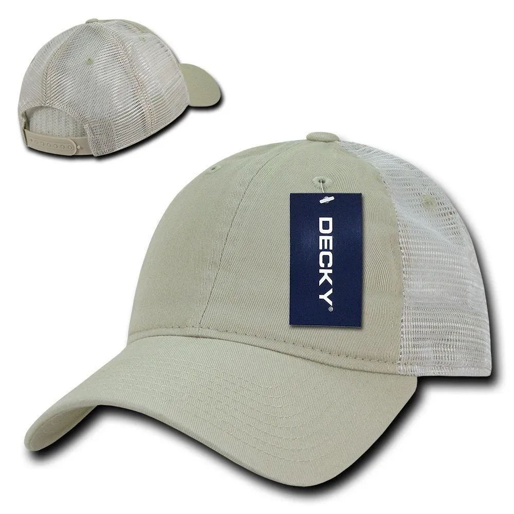 Decky Relaxed Trucker 6 Panel Pre Curved Bill Baseball Caps Hats