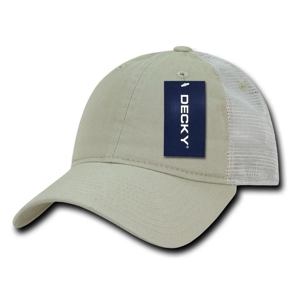 Decky Relaxed Trucker 6 Panel Pre Curved Bill Baseball Caps Hats