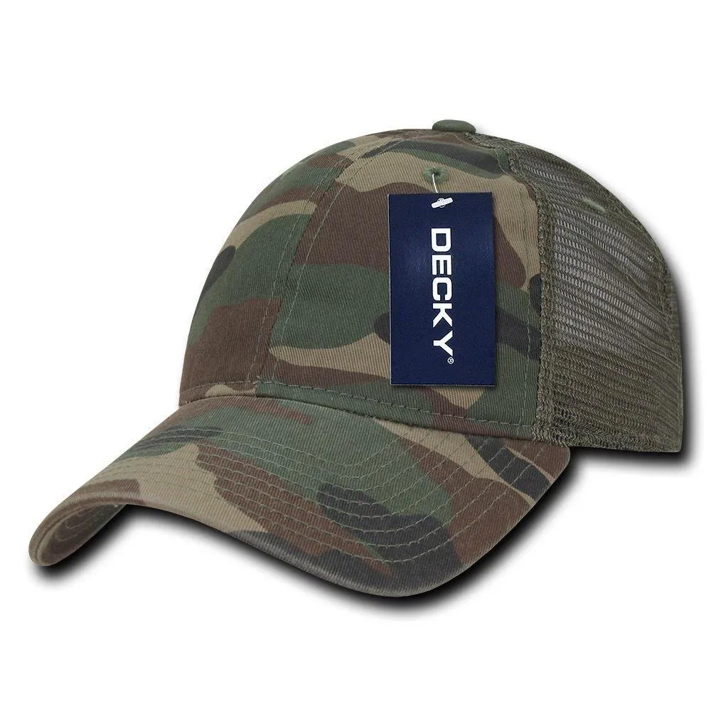 Decky Relaxed Trucker 6 Panel Pre Curved Bill Baseball Caps Hats