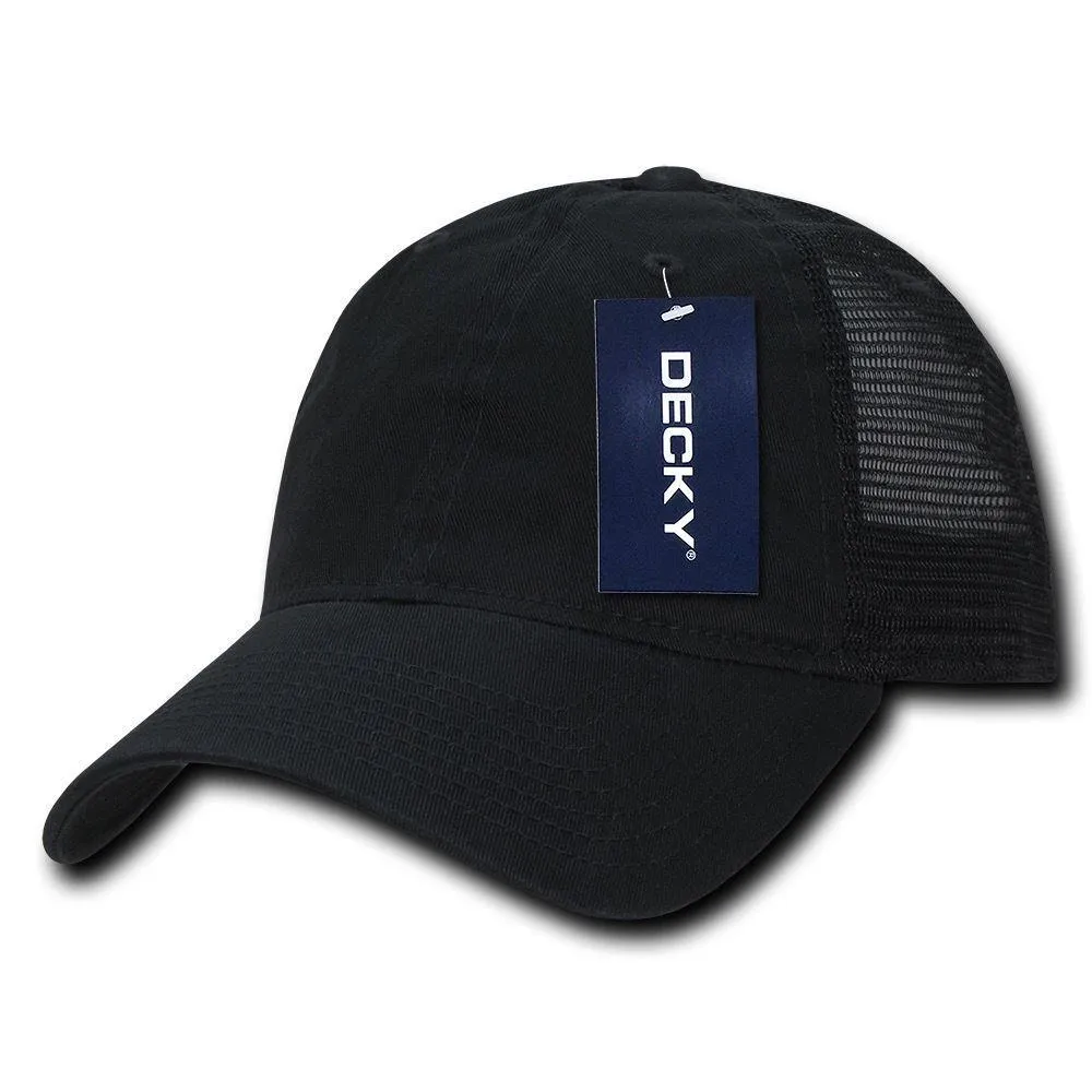 Decky Relaxed Trucker 6 Panel Pre Curved Bill Baseball Caps Hats