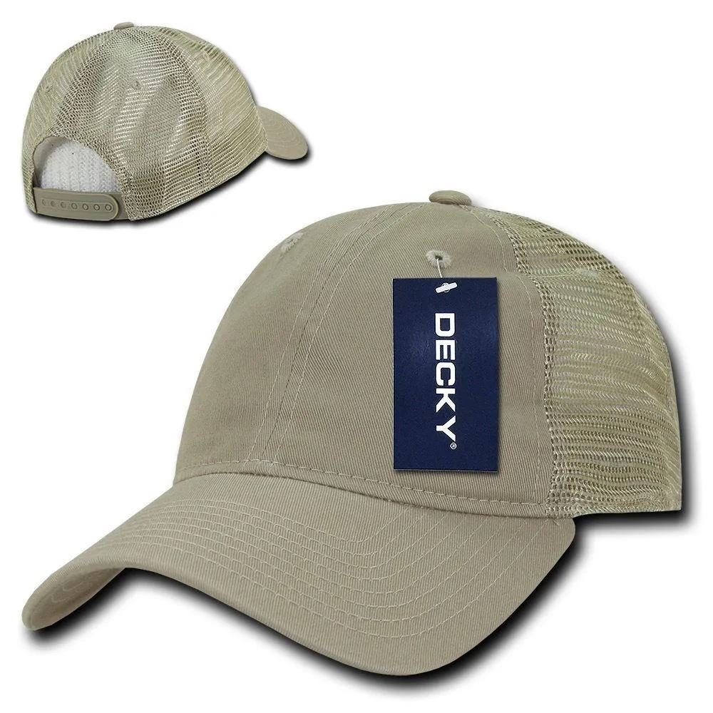 Decky Relaxed Trucker 6 Panel Pre Curved Bill Baseball Caps Hats