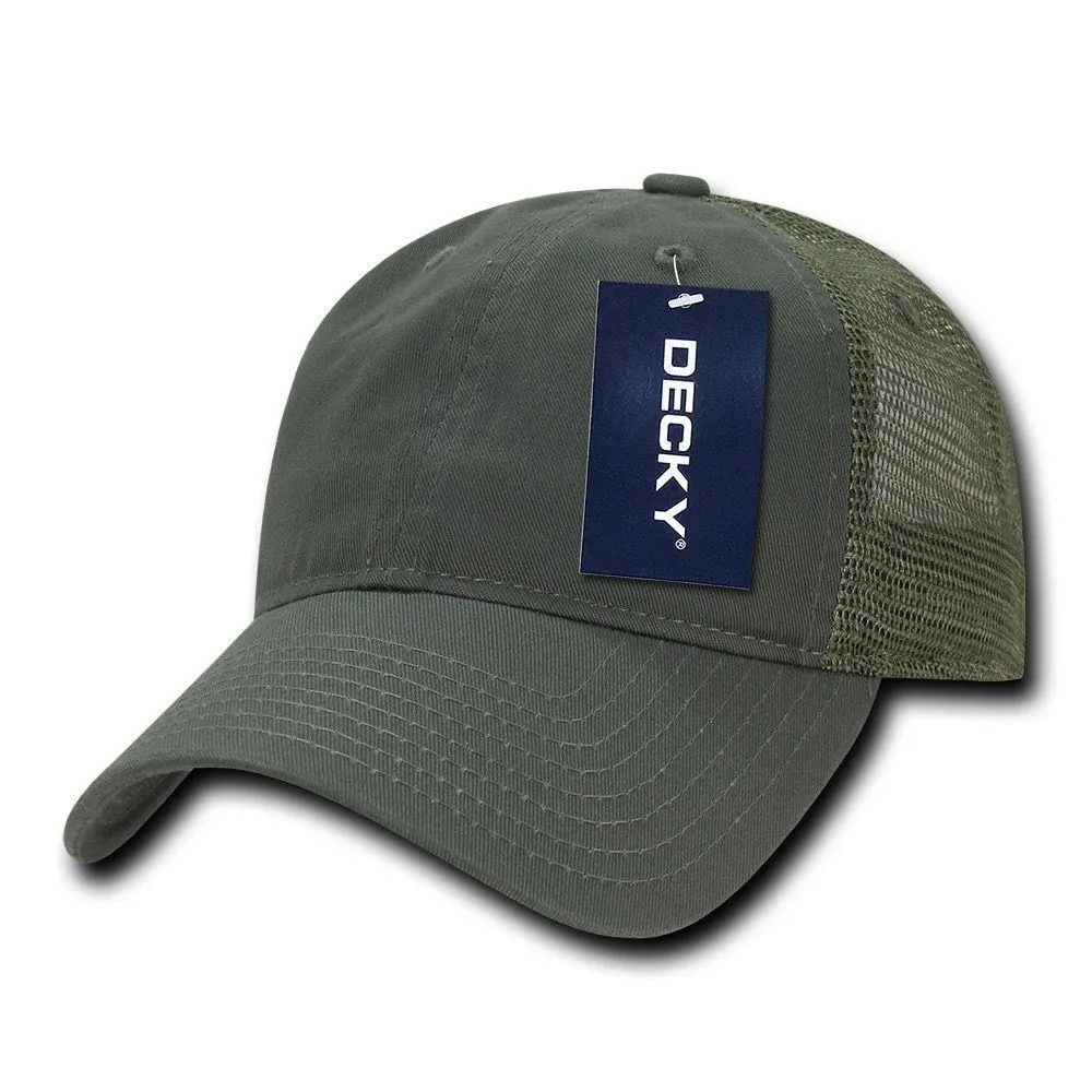 Decky Relaxed Trucker 6 Panel Pre Curved Bill Baseball Caps Hats