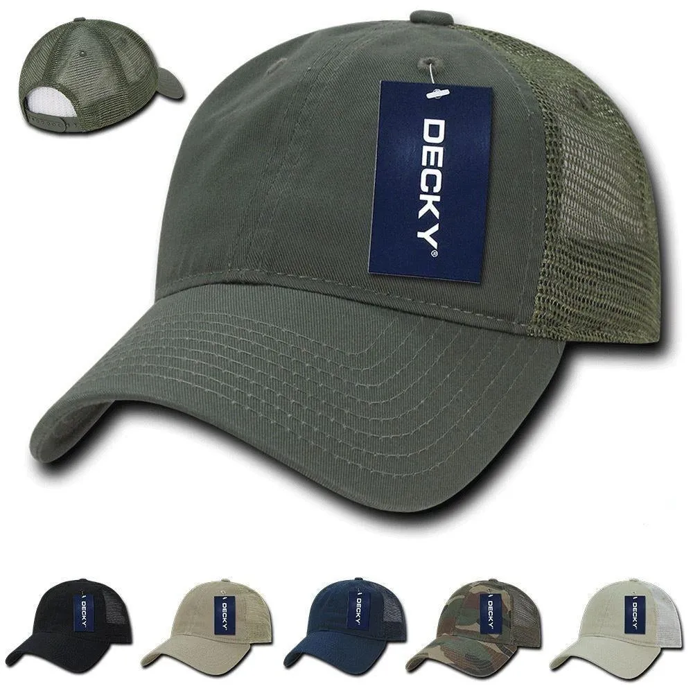 Decky Relaxed Trucker 6 Panel Pre Curved Bill Baseball Caps Hats