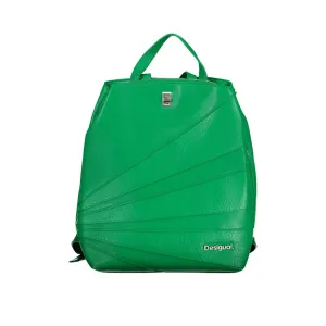 Desigual Chic Green Backpack with Contrast Details