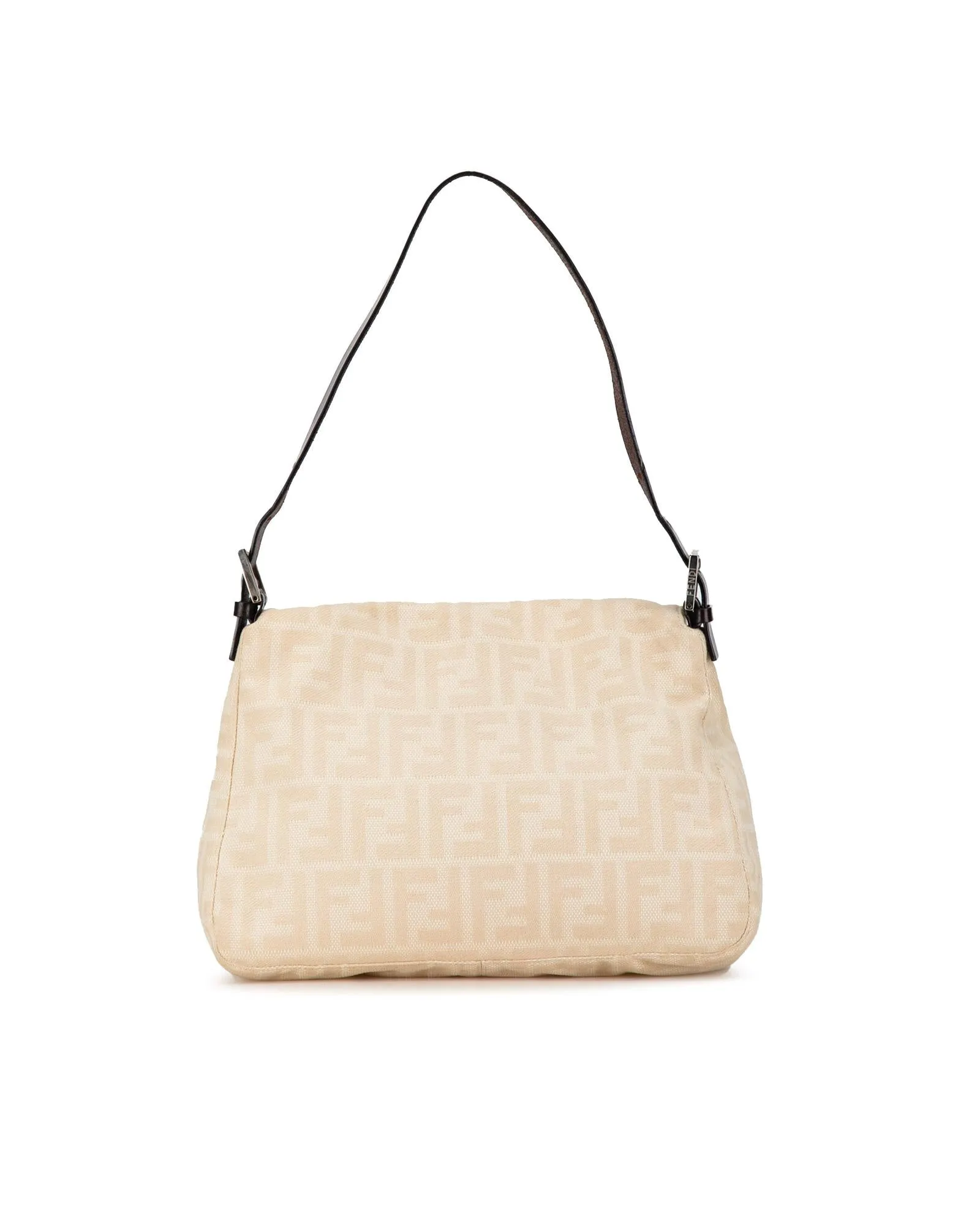 Fendi 2Jours Beige Canvas Shoulder Bag