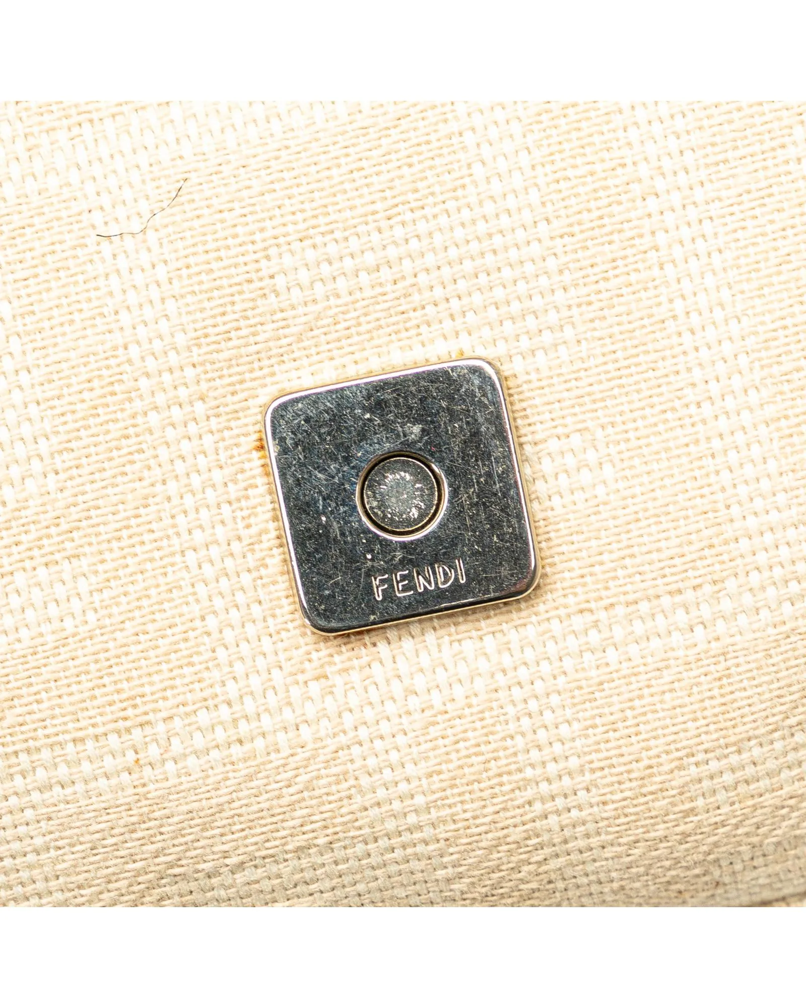 Fendi 2Jours Beige Canvas Shoulder Bag