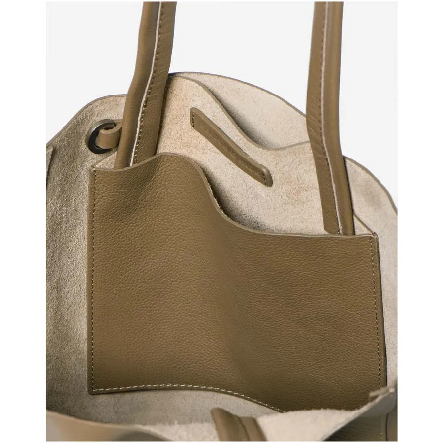 Leather Georgia Mini Tote Bag - Oak