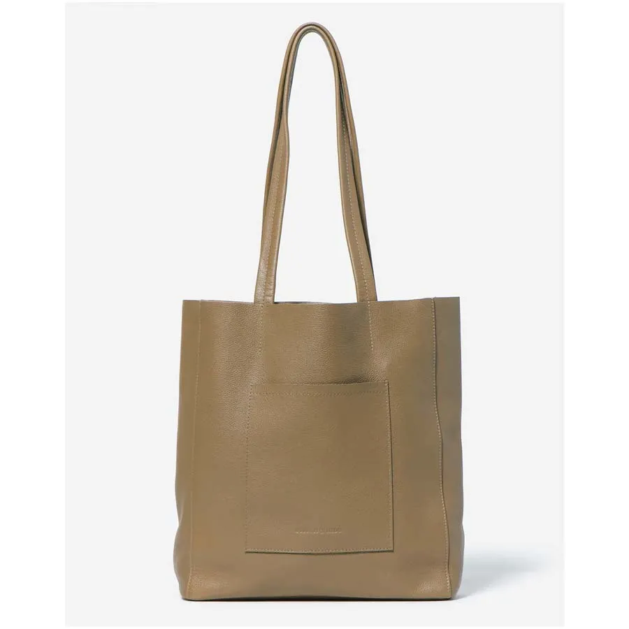 Leather Georgia Mini Tote Bag - Oak