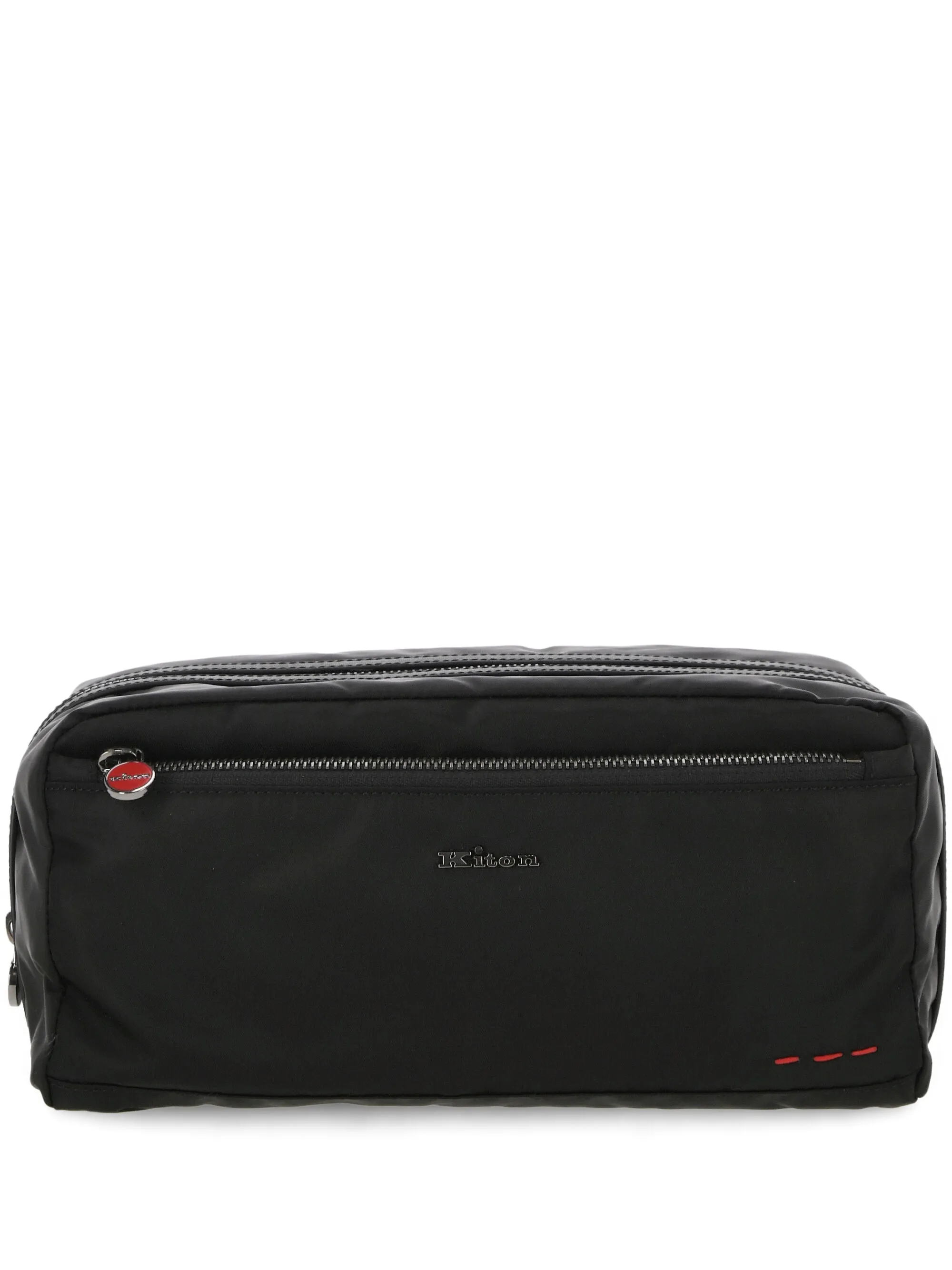 logo-plaque slouch wash bag