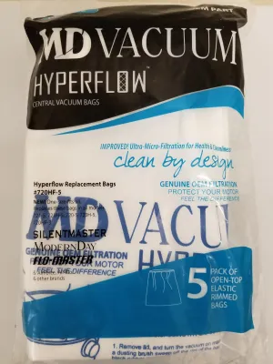 MD Genuine 8 Gallon 5 Pack Central Vacuum Bags 720HF-5