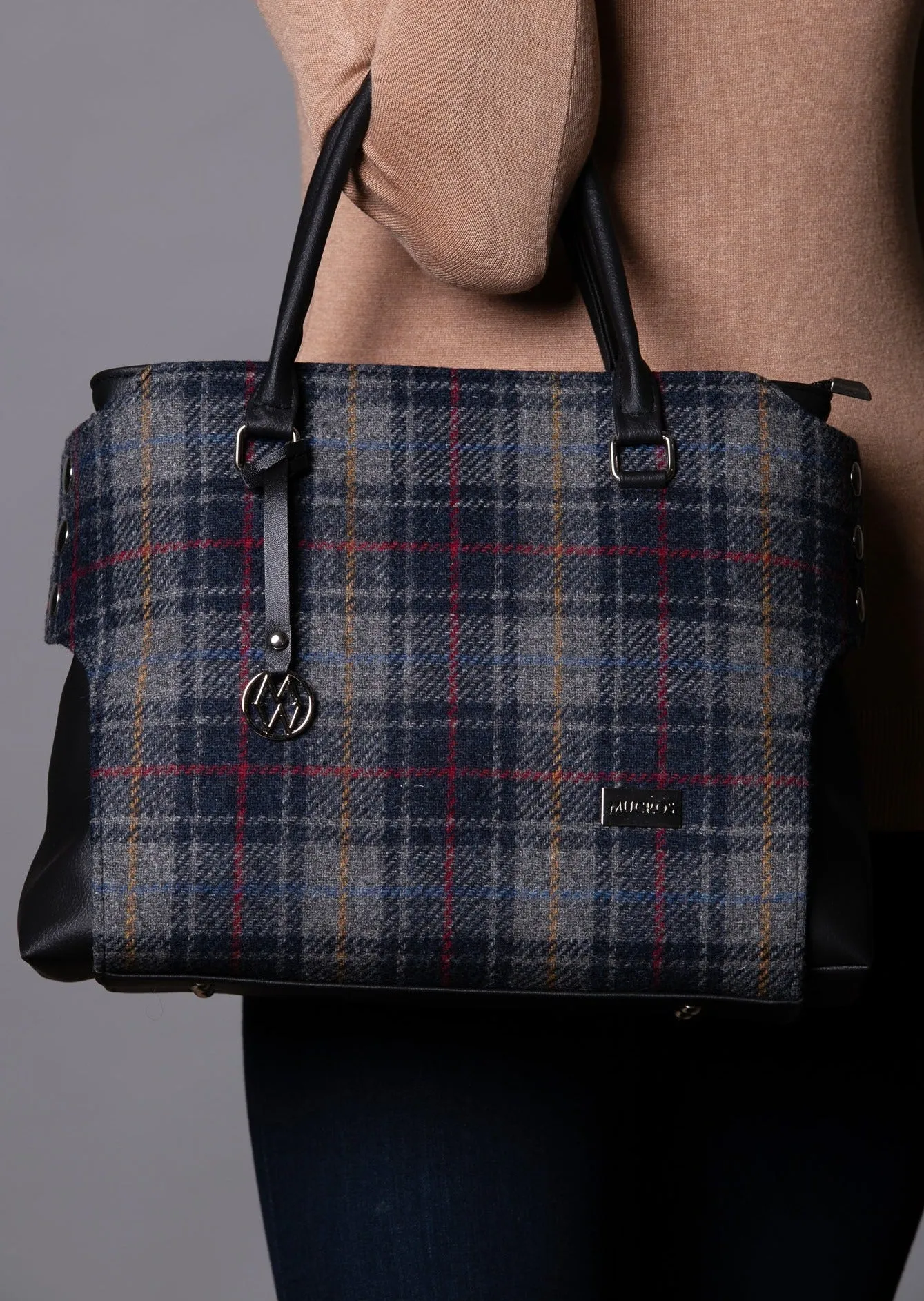 Mucros Emily Bag | Charcoal Check