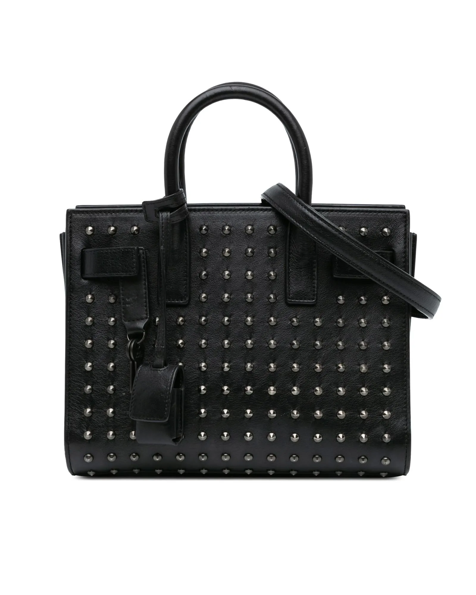 Nano Studded Leather Sac de Jour with Detachable Strap