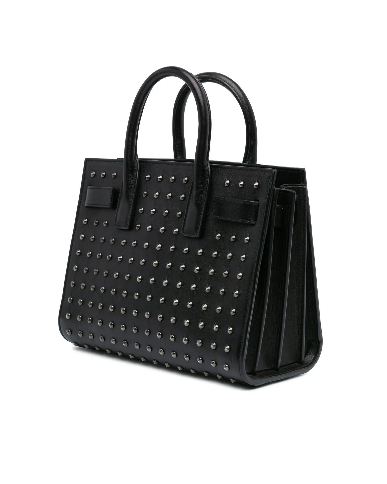 Nano Studded Leather Sac de Jour with Detachable Strap