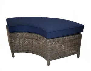 Palma Wicker Curved Bench