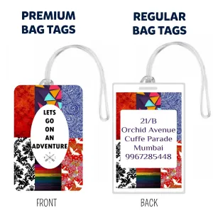 Personalized Luggage Tags Boho Design - Set of 5