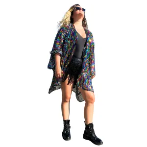 Rainbow Sequin Kimono