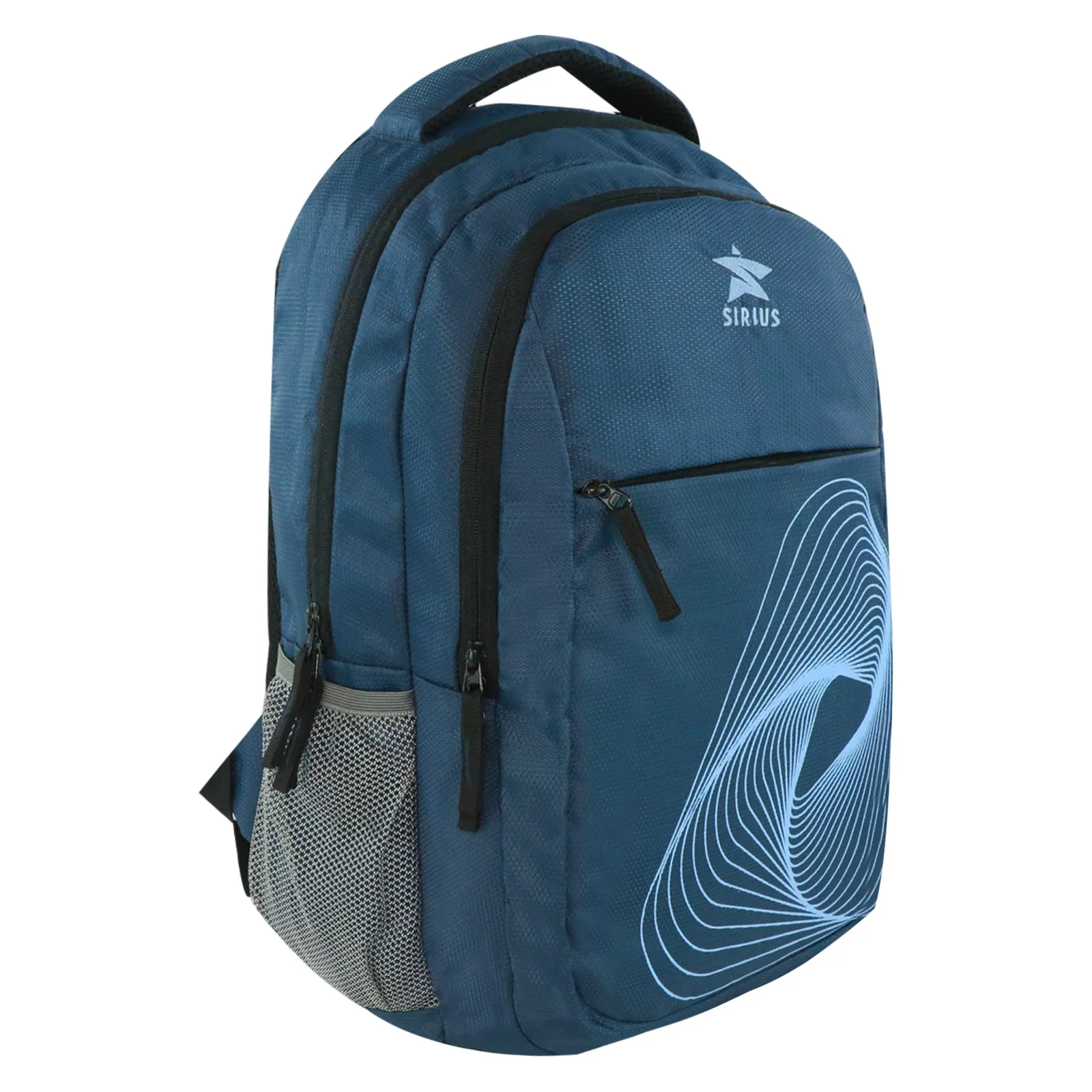 SIRIUS Laptop  LTP 06 Backpack Spiral print  BLUE  & Black