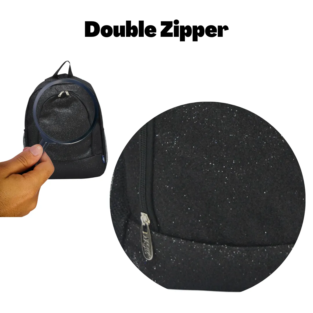 Small Size Black Glitter NGIL Backpacks For Dance Competition