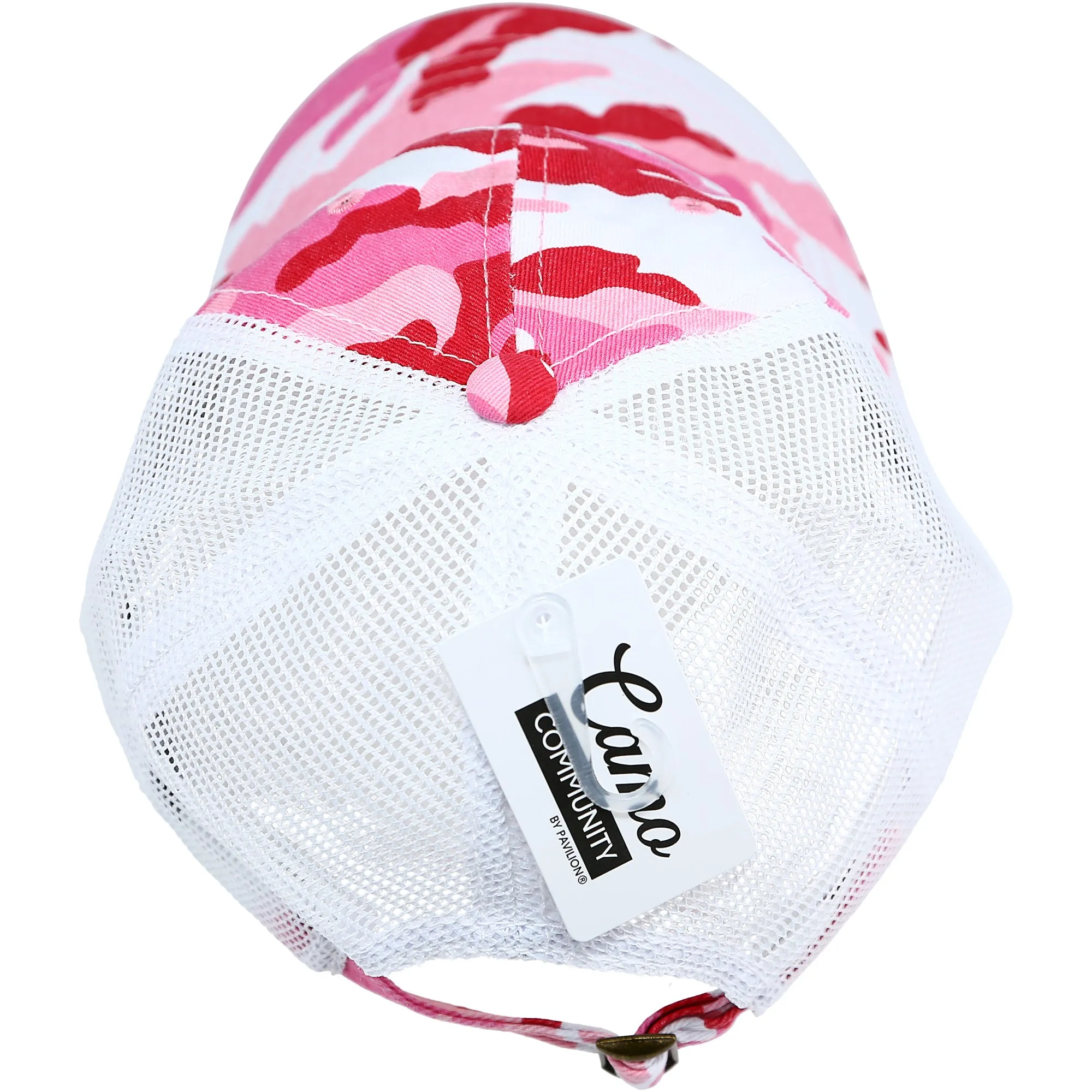 Strong Pink Camo Adjustable Mesh Hat