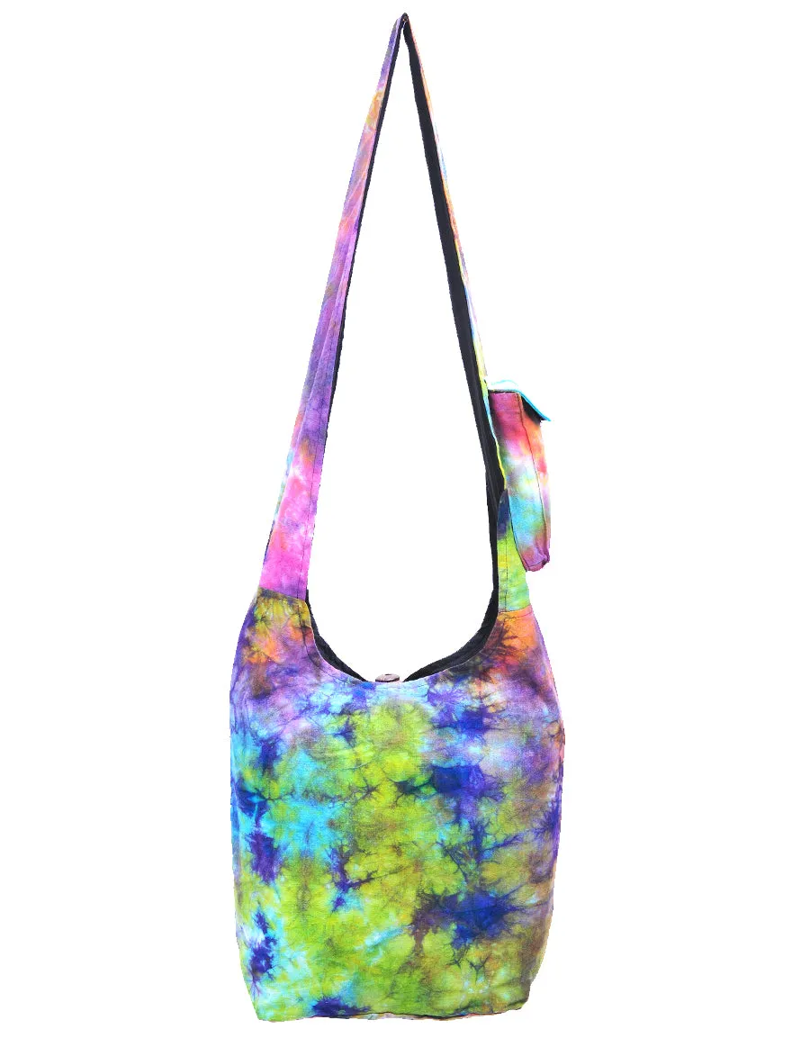 Sun Burst Multi Color Tie Dye Hobo Bag