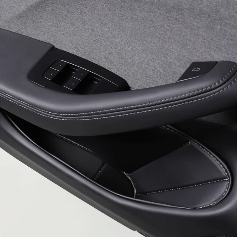 TAPTES® Leather Door Side Storage Bag Organizer for Tesla Model Y 2020-2023 2024