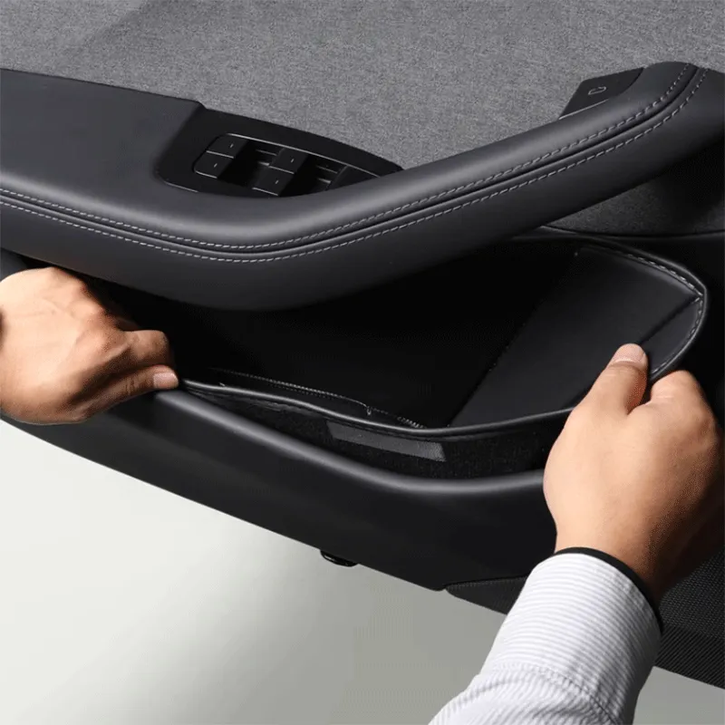 TAPTES® Leather Door Side Storage Bag Organizer for Tesla Model Y 2020-2023 2024