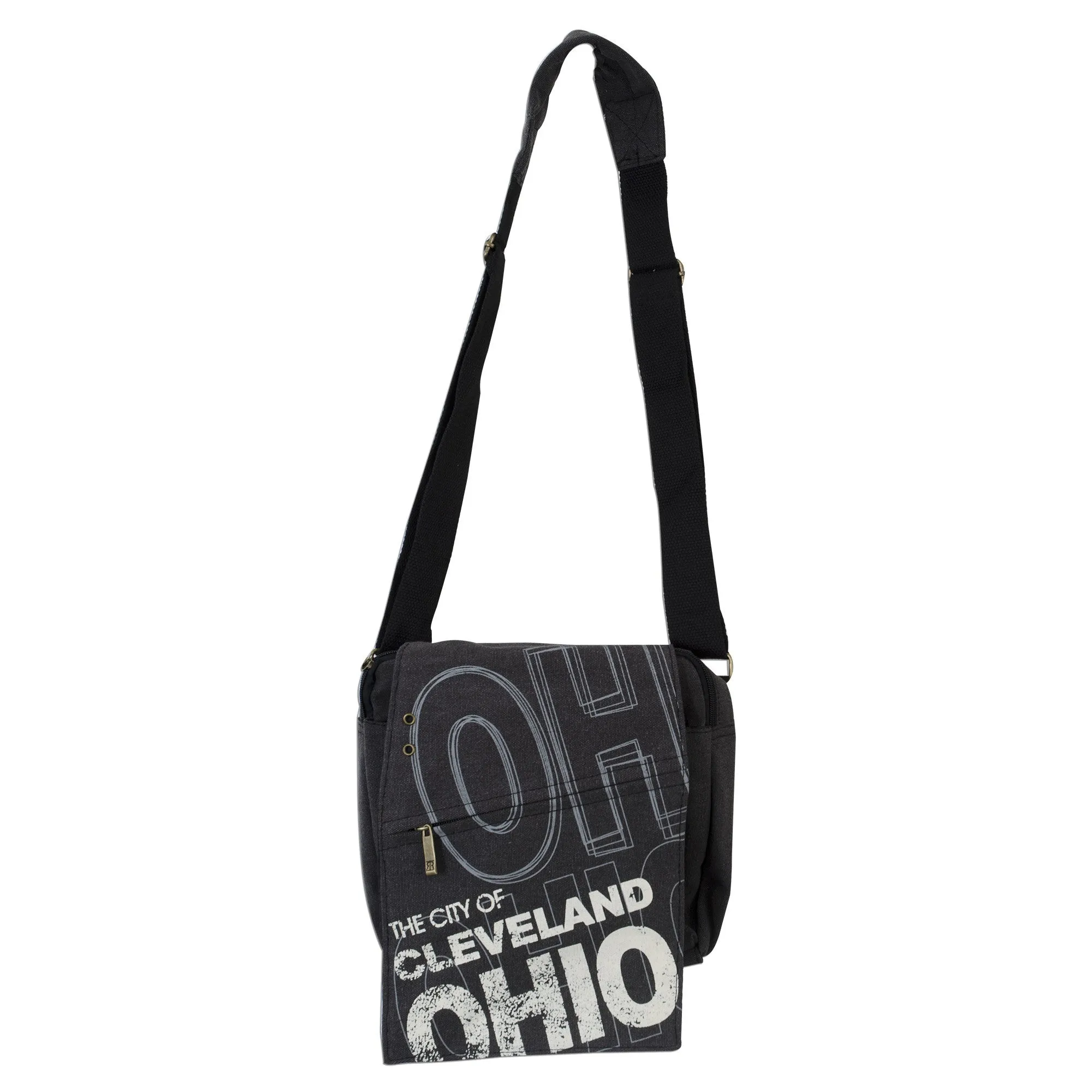 TBCL06 Robin Ruth Tote Bag - Messenger Cleveland Ohio Black