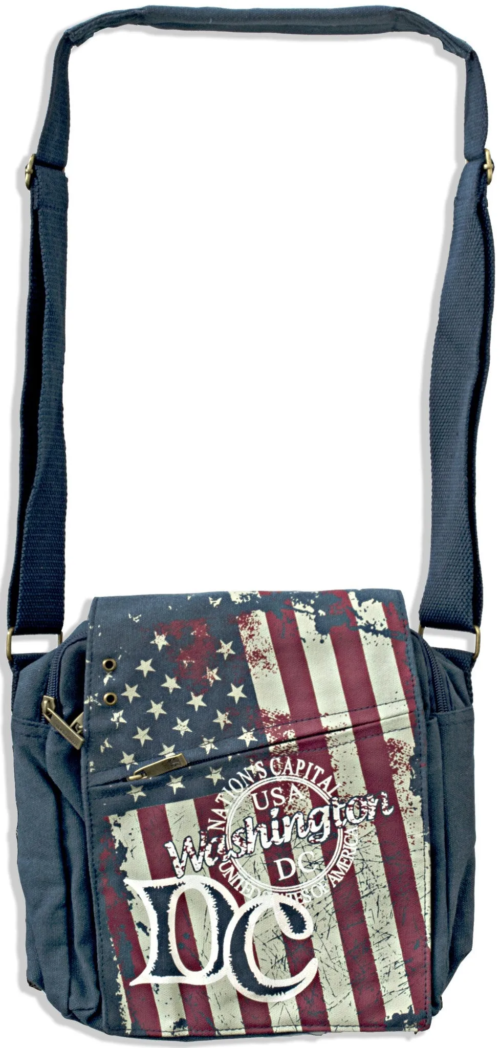 TBDC27 Robin Ruth Messenger Bag MEDIUM - US Flag Washington DC