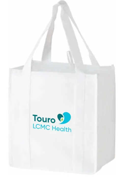 Touro White Non Woven Shopper Tote Bag